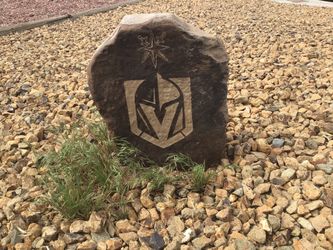 GOLDEN KNIGHTS Yard & Garden Rock Art 