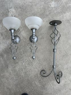 Candles, Wall Sconce & Pillar Stand Set