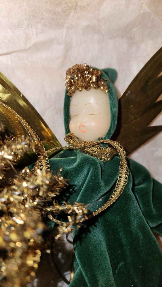 German Wax Angel Tree Topper