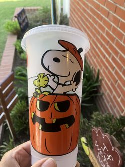 Snoopy Halloween Starbucks Cold Cup l- Personalized