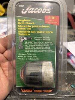 Jacobs 3/8 in. in. Keyless Drill Chuck 3/8 in. 3-Flat Shank