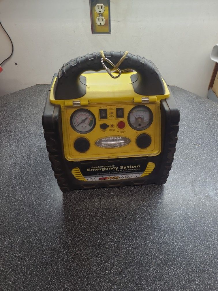 Roadside emergency jump starter.