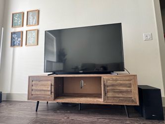 55” Samsung 4K Smart TV + Soundbar + Subwoofer + TV Stand — Complete Setup