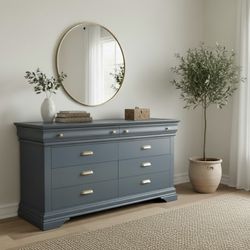 Dresser Set Refinished Navy