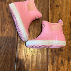 Hunter Pink Sparkly Ankle, Rain Boots Kids 9