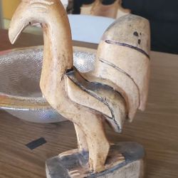 HANDCARVED WOODEN ROOSTER 