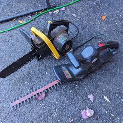 Trimer And Chain Saw