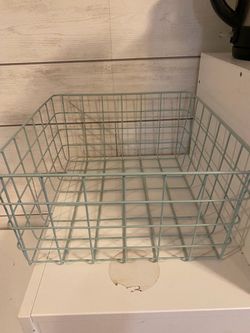 Wire basket-teal
