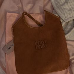 Miu Miu Suede Tote Bag