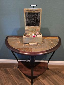 Entry way small table top , matching mirror & Fountain