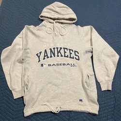 MLB Vintage 93 New York Yankees Russell Gray Hoodie Med