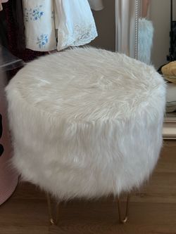 Target white fur chair