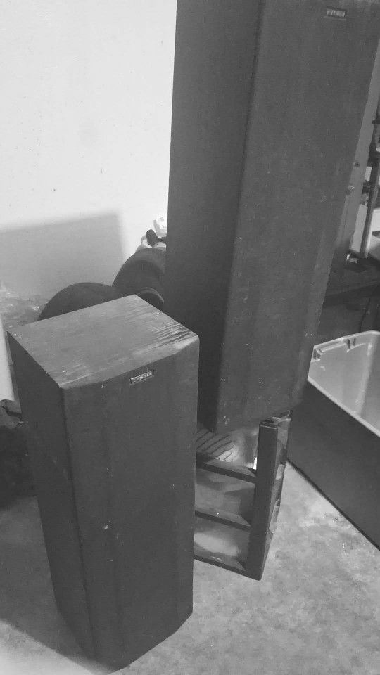 As Is Vintage fisher speaker lot best offer and Sony speaker lot