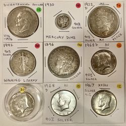 20% OFF SALE US Coins Old Interesting Scarce HTF Silver Morgan Dollar Kennedy Ike Liberty Rare