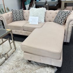 SECTIONAL IVORY FABRIC $499