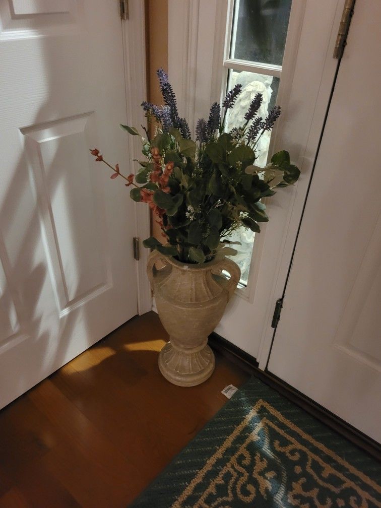Vase with Artificial Flower Arrangement 