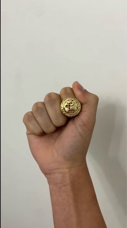 Heavy Gold filled the world is yours ring size 8