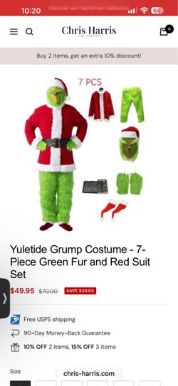 Grinch Christmas costume