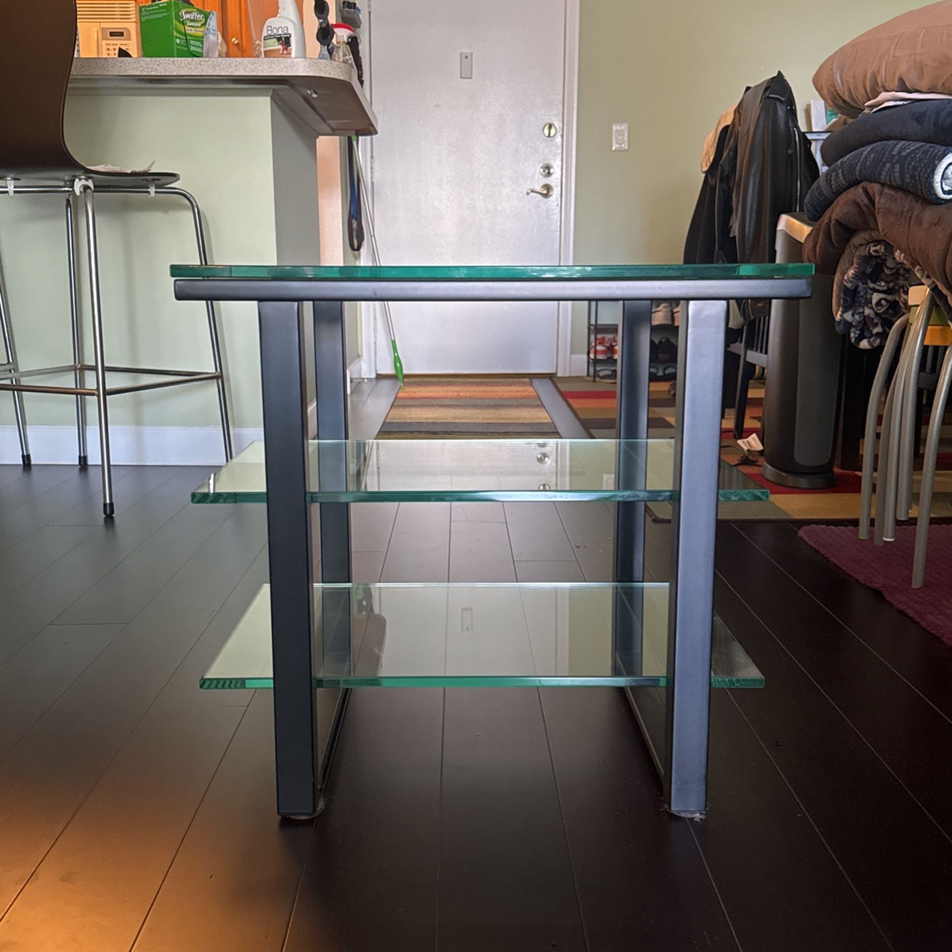 Glass End Tables. 