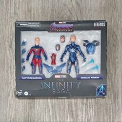 Marvel Legends CAPTAIN MARVEL & RESCUE Avengers Endgame Infinity Saga 2 Pack NEW