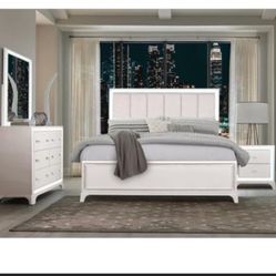 King Bedroom Set With Led Lights 