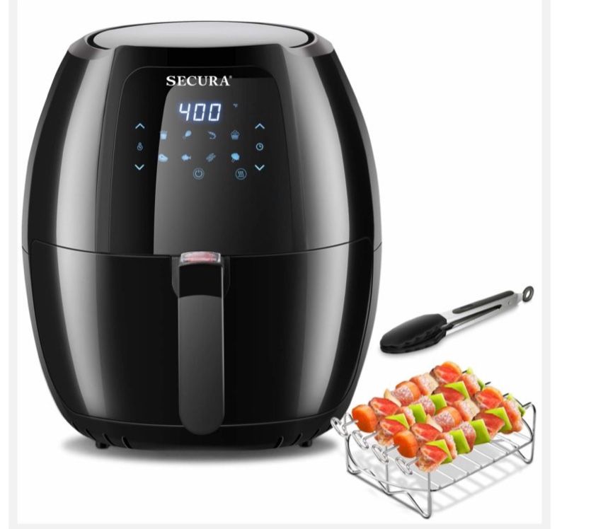 Secure Digital Electric Hot Air Fryer 6.3Qt