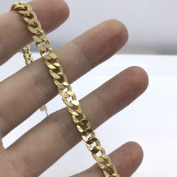 Gold Bracelet Cuban 14K New 