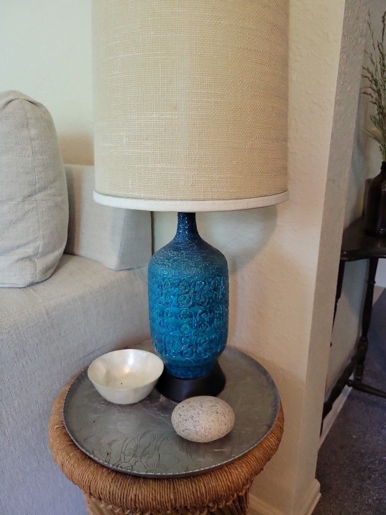 Set Of Vintage Turquoise Lamps