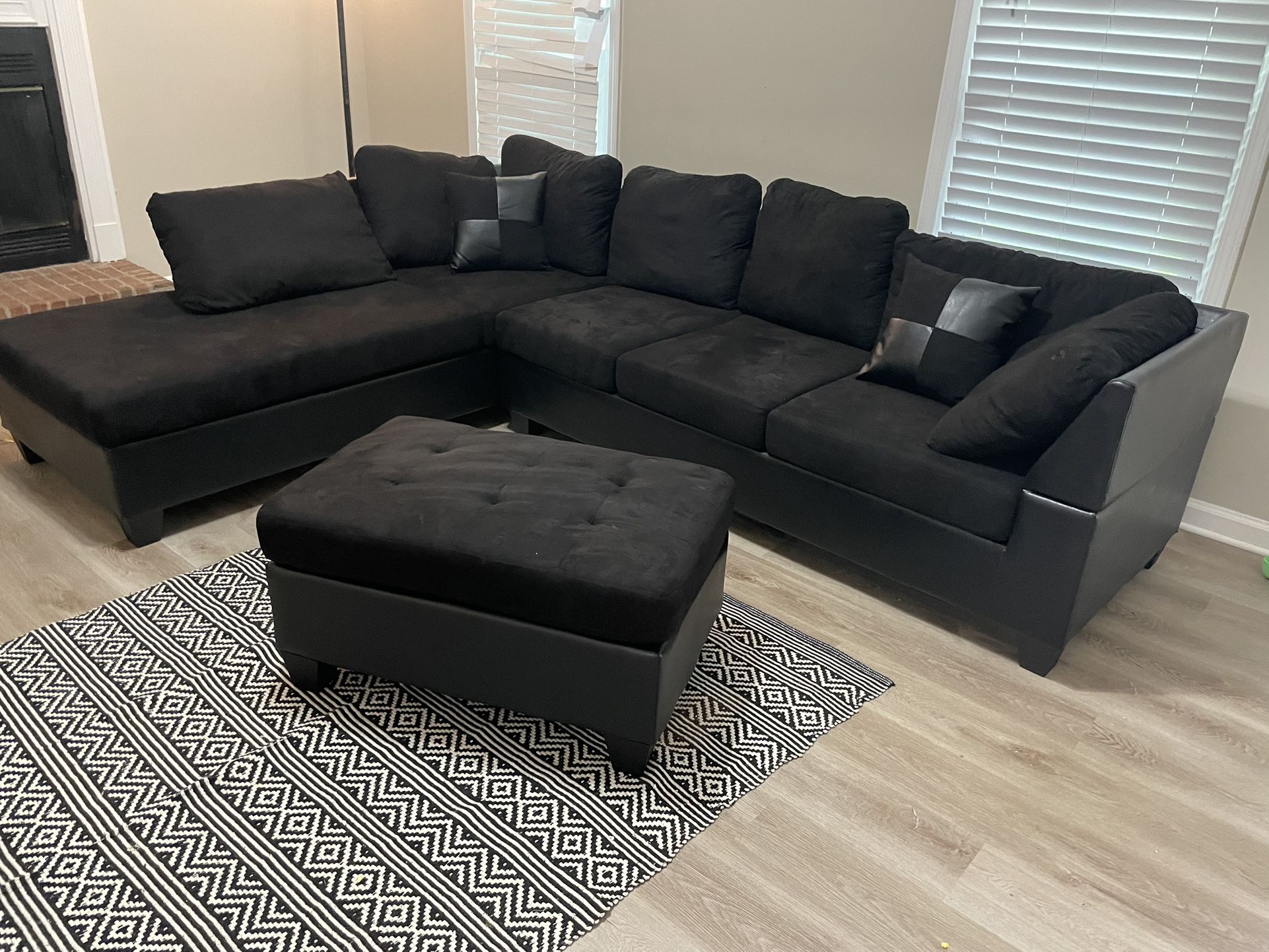 MULTI-COLOR SECTIONAL, AVAILABLE IN BLACK , GRAY , BROWN AND RED! $595 WITHOUT OTTOMAN $645 WITH!   YOU DON’T PAY UNTIL WE DELIVER!! 