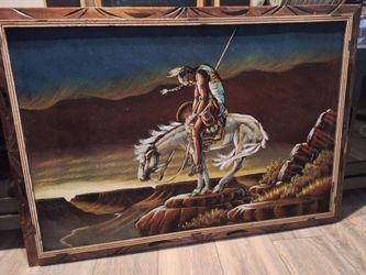 Black Velvet End of Trail painting