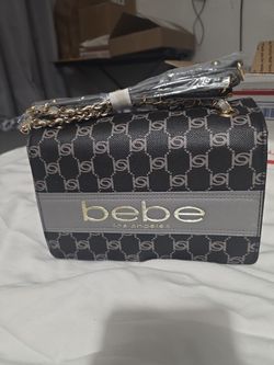 BeBe- Serena Monogram/ Cross Strap Shoulder Bag