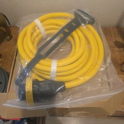 Kanayu 20ft 30 Amp to 15 Amp 110 Volt RV Adapter Cord Compatible with NEMA 5-15P to L5-30R, 3 Prong Locking Power Adapter 15A Household Male to 30A RV