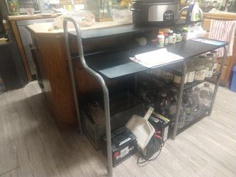Steel Framed Shelf Or Desk 4ft
