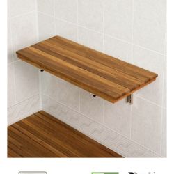 Teakwood Shower Seat. New