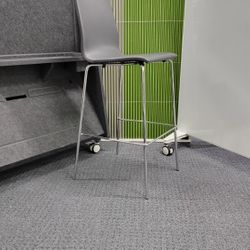 (1) Upholstered Wireframe Contract Grade Sample Stool