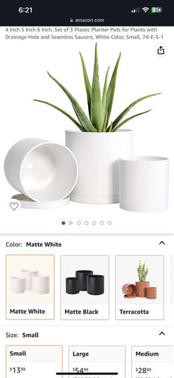White Planter Set