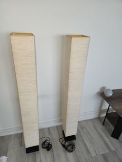 Pair of Tall Tower Floor Lamps