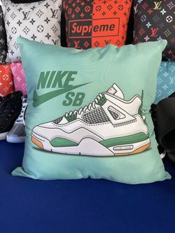 Jordan 4 Pine Green Throw Pillow