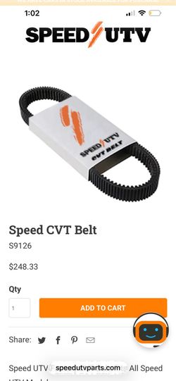 Speed utv belt