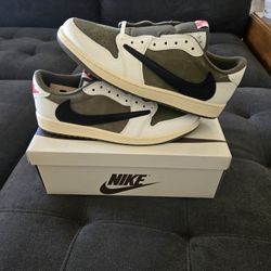 Nike Jordan 1 Low Travis Scott Medium Olives Size 13 