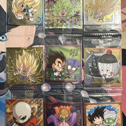 Sealed Dragon Ball Super Warrior Seal Vegeta, Broly, Jiren Wafer Stickers (9pcs)