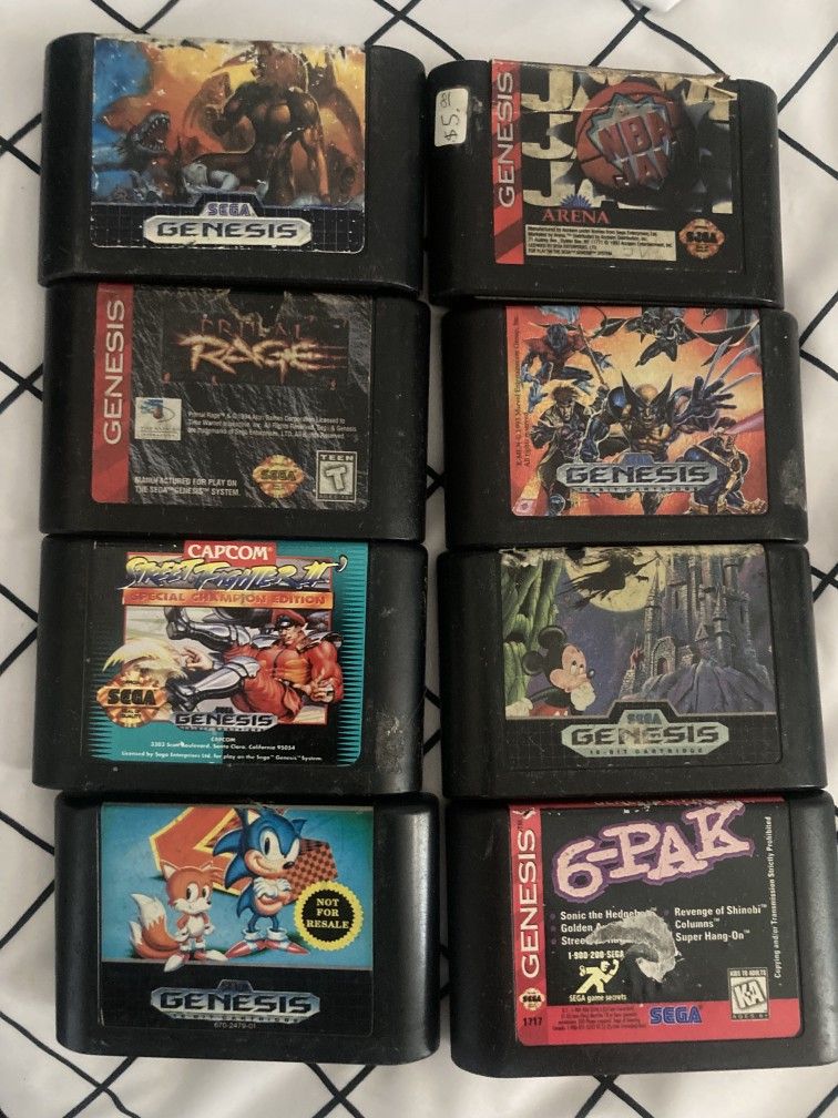 SEGA Genesis Games For Sale 80$
