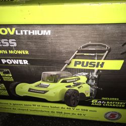 Almost New Rioby Mowsr 40v