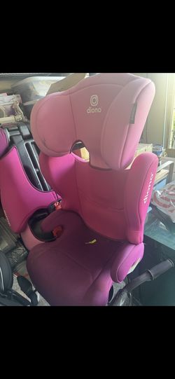Diono Cambria 2 Latch, 2-in-1 Belt Positioning Booster Seat, High-Back to Backless Booster XL Space and Room to Grow, 8 Years 1 Booster Seat, Pink