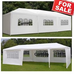 10x20' Wedding Party Canopy Tent, Outdoor Gazebo with 6 Removable Sidewalls, Outside Waterproof Canopy Tents for Backyard BBQ Events
