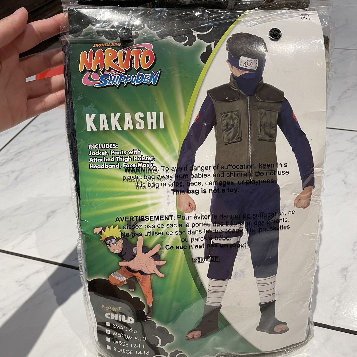 Naruto Kakashi Costume Size Medium 8-10 for Sale in Orlando, FL - OfferUp