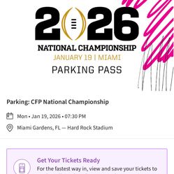 Orange Parking CFP 2026 Championship Game