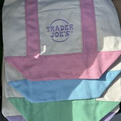 Trader Joe’s Mini Pastel Canvas Tote Bag (4)