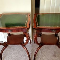 2 MAHOGANY END TABLES FRENCH 1940 