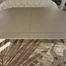 Oval dining table aico eclipse moonlight gray